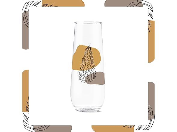 TOSSWARE 9oz Botanical Plastic Flute 6Pk