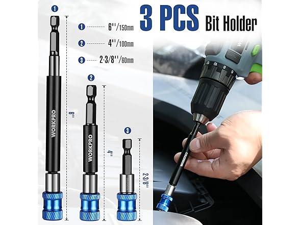 WORKPRO Drill Bit Extension Set