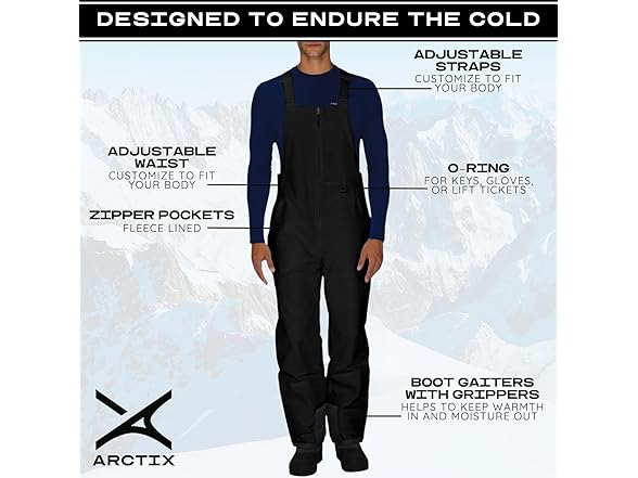 Arctix Mens Essential Insulated Bib