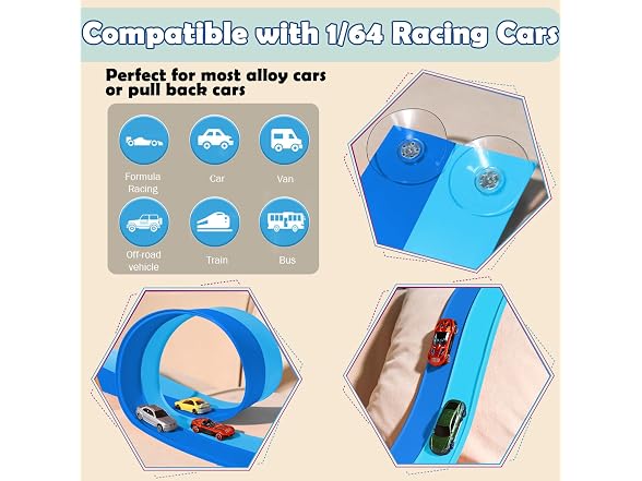 YUOIOYU Flexible Race Track for Kids