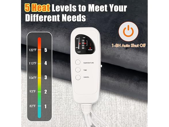 CLEEMAN Electric Heated Twin Mattress Pad