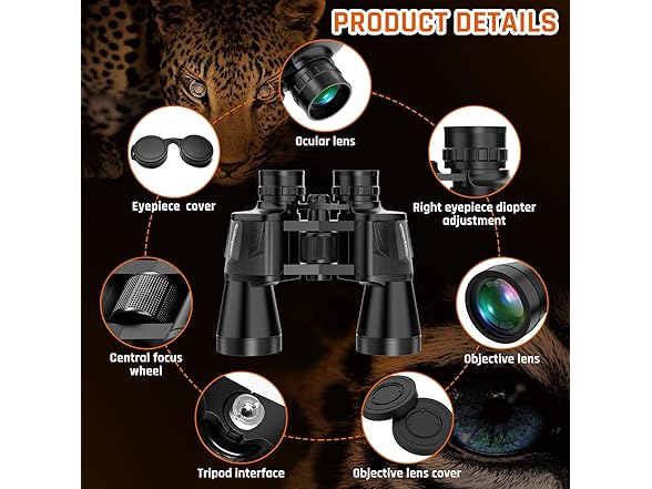 20x50 High Power Binoculars