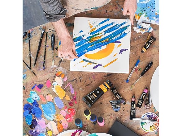 ARTEZA Stretched Canvas, 8 x 8 Inches, Pack of 12