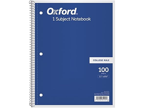 Oxford 1-Subject Notebooks