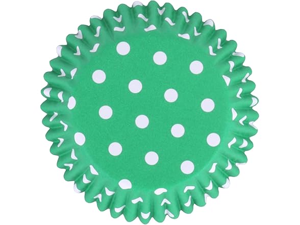 PME Green Polka Dot Paper Baking Moulds