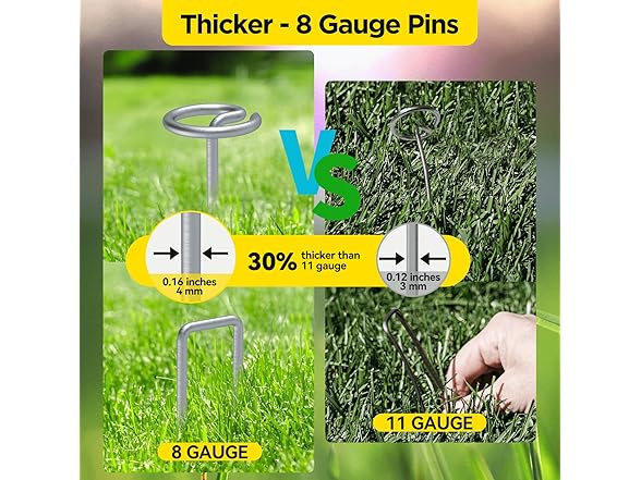 Landscape Fabric Pins- (20 Circle Top+20 U Shape)