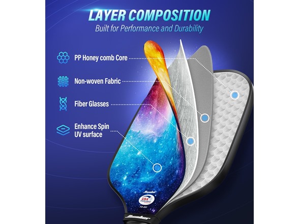 Hicober Pickleball Paddles Set of 2