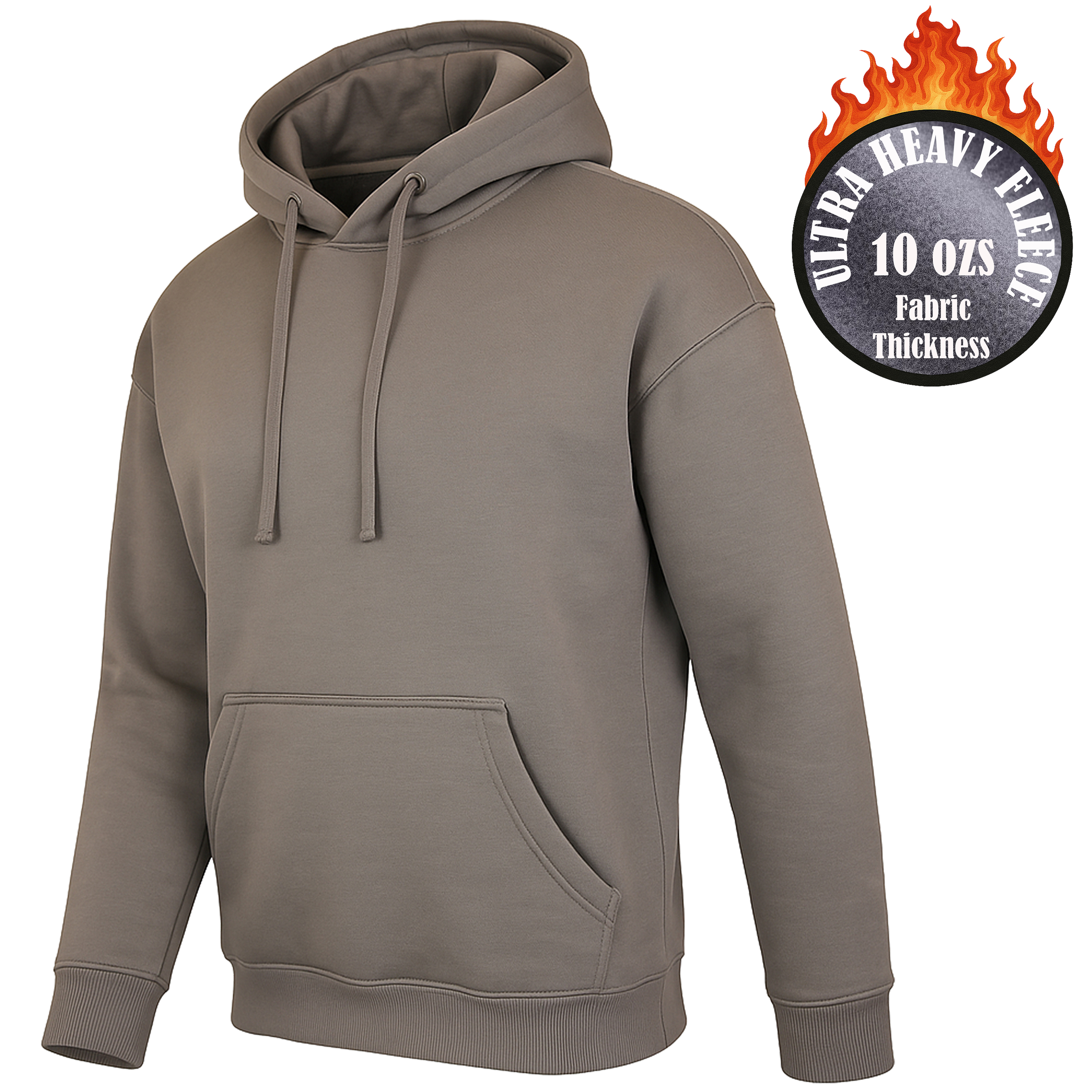 Mens Heavyweight Fleece-Lined Pullover Hoodie - Gallery 17