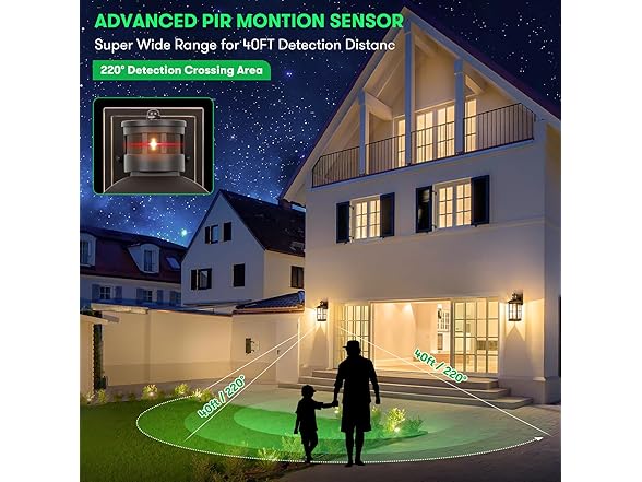 VerRon 13" Bronze Motion Sensor Porch Light