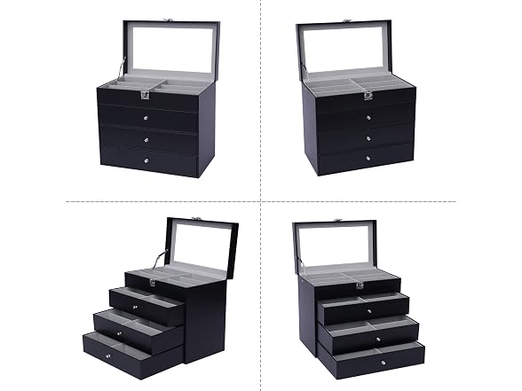 Wupyi Slots Eyeglass Sunglass Storage Box Layer