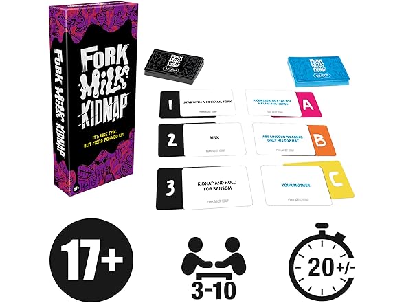 Hasbro Gaming Fork Milk Kidnap Game for Adults