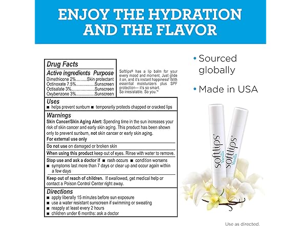 Softlips Daily Lip Moisturizer For Very Dry Lips 2 Ct