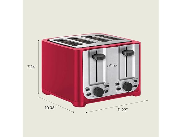 BELLA 4 Slice Toaster with Auto Shut Off