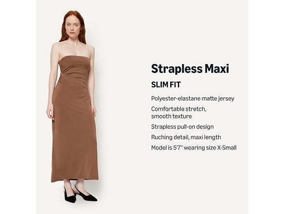 Amazon Essentials Women Slim-fit Matte Maxi Dress