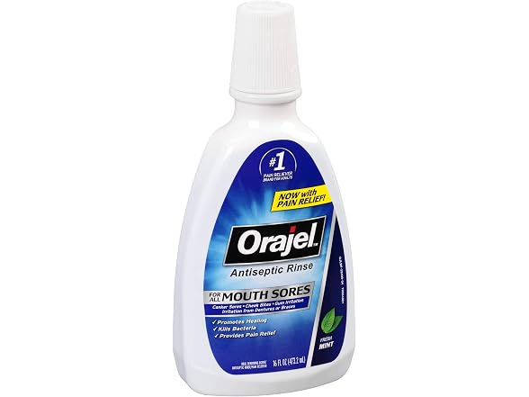 Orajel Antiseptic Mouth Sore Rinse 16 oz