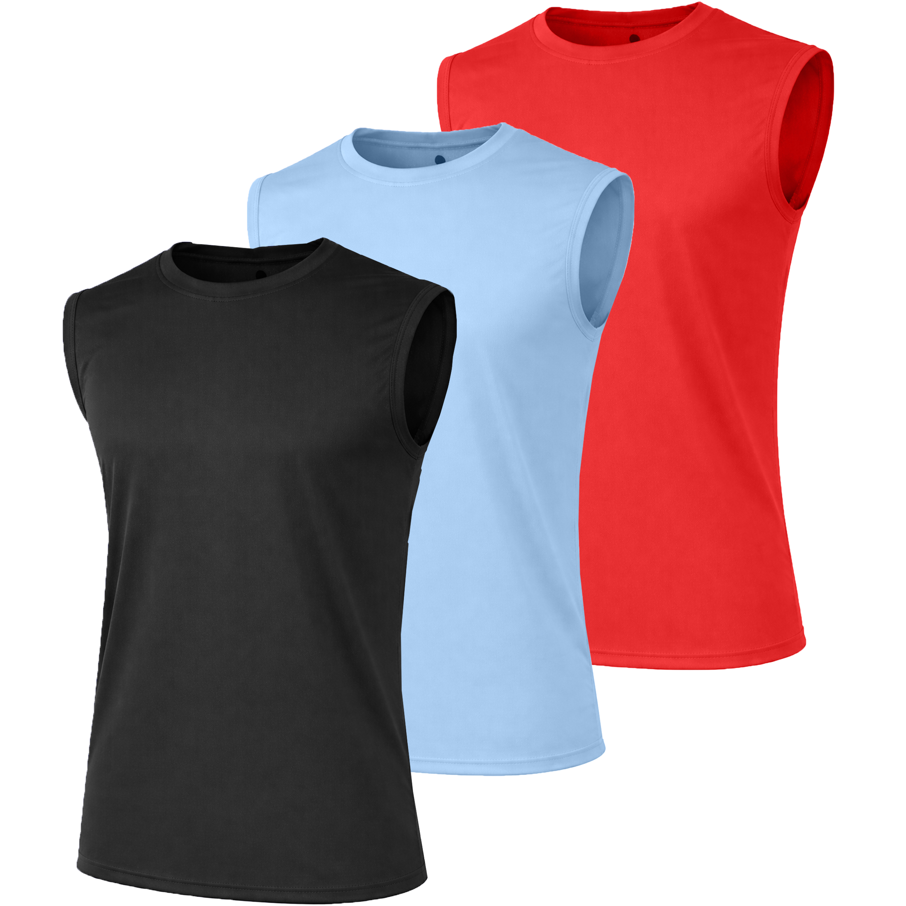 Mens 3PK Moisture Wicking Muscle Tee - Gallery 11
