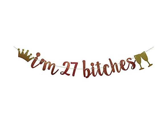 I'm 27 Bitches Banner Decorations