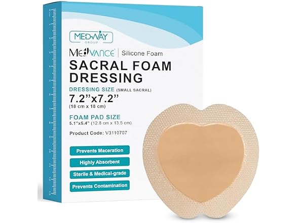 MedVance Sacral Foam Dressing 7x7 Box of 10
