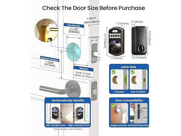 VEISE KS02A Fingerprint Door Lock
