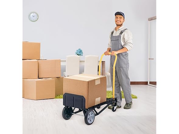 Harper Trucks Convertible Nylon Hand Truck w/ Stair Glides, 300lb Dolly & 400lb Cart Limit