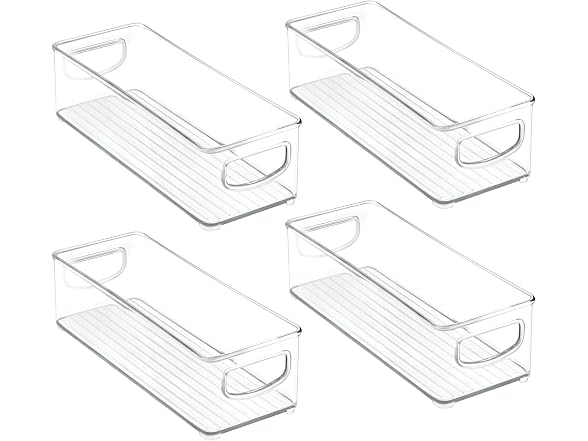 mDesign Plastic Bathroom Storage Container Bins w