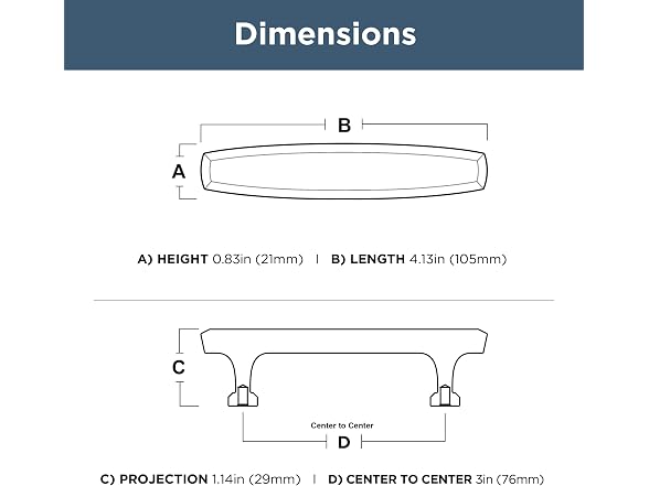 Franklin Brass Cabinet Handles 3in 10pk