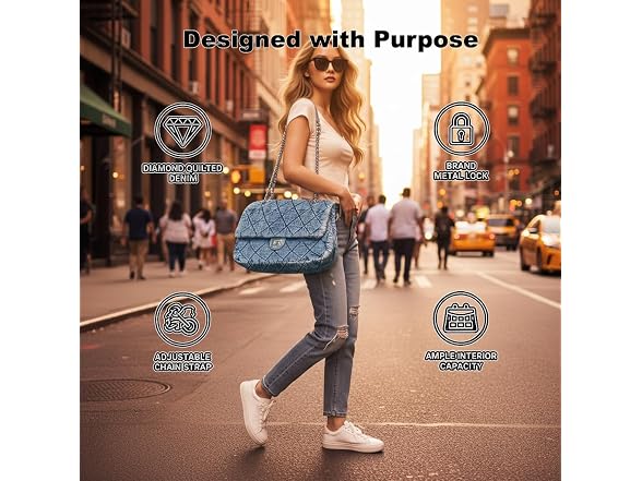 VEWWA Quilted Denim Tote Bag