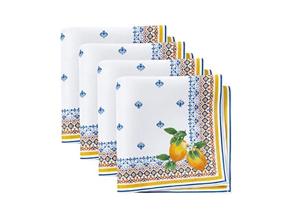 Elrene Capri Lemon Napkins Set of 4