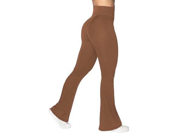 Sunzel Flare Leggings 30in L Wine Red