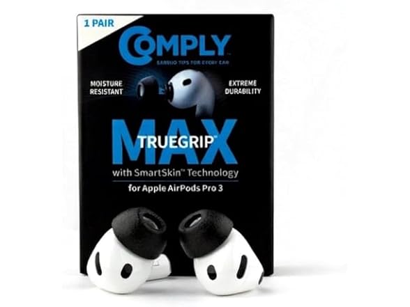 Comply TrueGrip MAX | Premium Memory Foam Replacement Earbud Tips