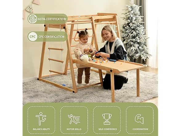 Indoor Playground 8-in-1 Jungle Gym