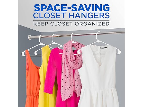 SereneLife 50 Pack Plastic Hangers