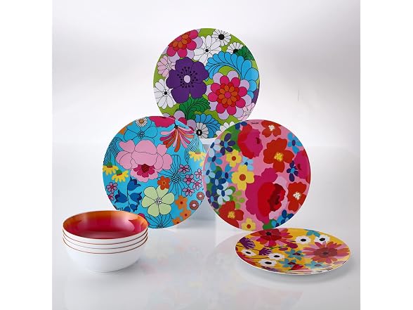French Bull Assorted Plates - 4 Piece Set -Assorted Garden Floral