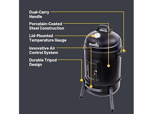 Char-Broil Bullet Charcoal Smoker 16"