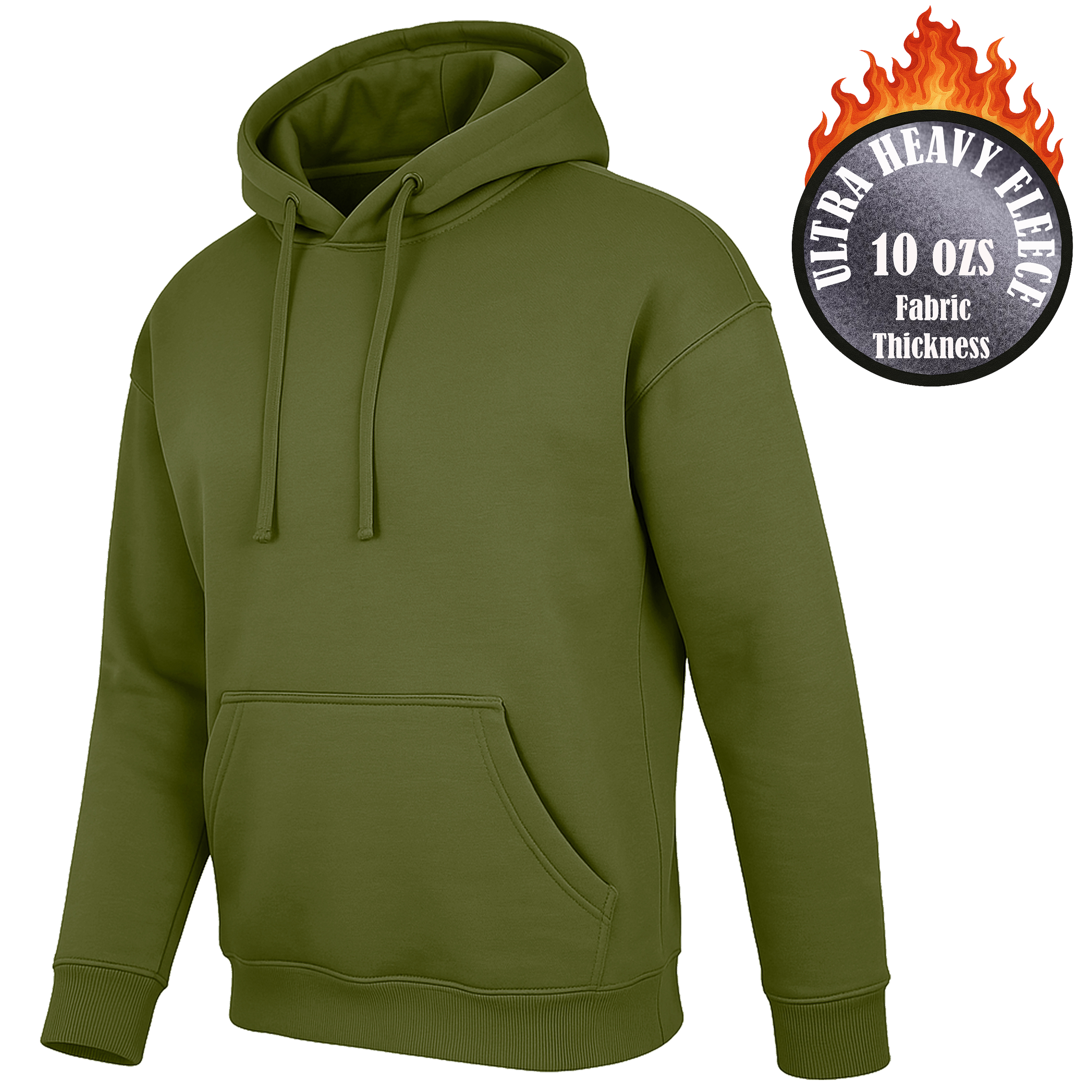 Mens Heavyweight Fleece-Lined Pullover Hoodie - Gallery 21
