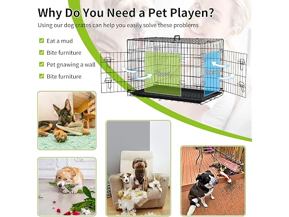 36 inch Large Dog Cage - Pet Cage Double-Door