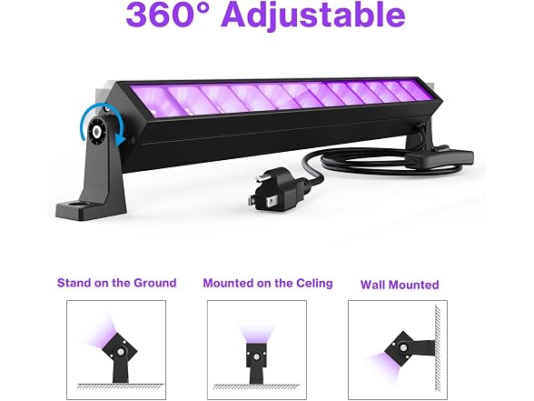 2PCS 40W LED Black Light Bar