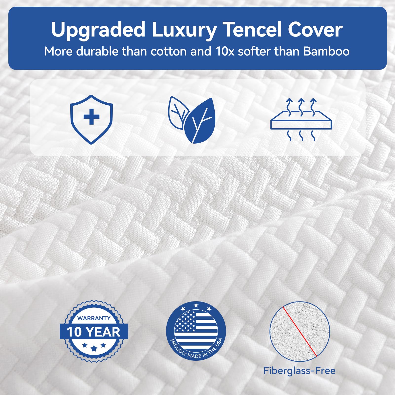 Extra Firm Mattress Full Size 8 Inch with Tencel Cover - Gallery 7