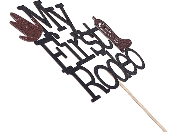 ZZDCMS My First Rodeo cake topper 