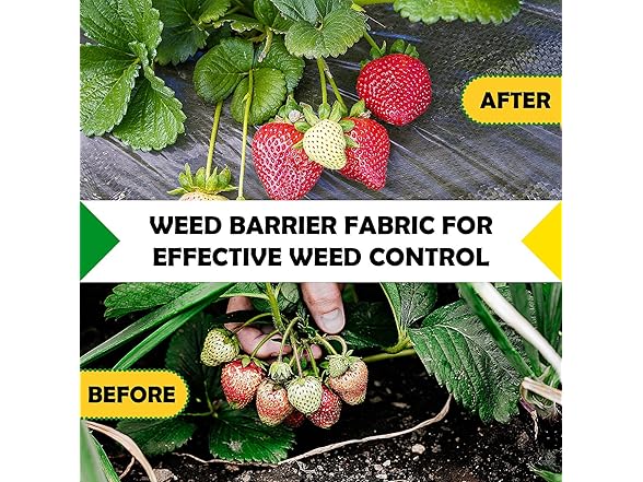 Garsum 3ft x 50 ft 5Oz Double Layer Weed Barrier