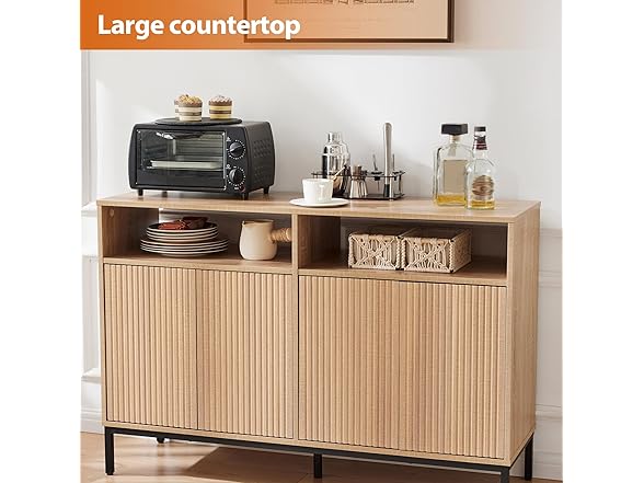 Mericonia Farmhouse Buffet Sideboard Cabinet with Storage