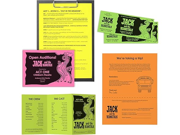 Astrobrights "Neon" 5-Color Assortment, 8.5" x 11"