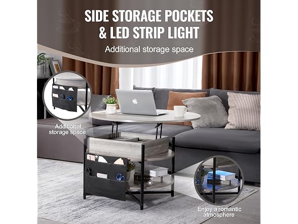 VEVOR Lift Top Coffee Table