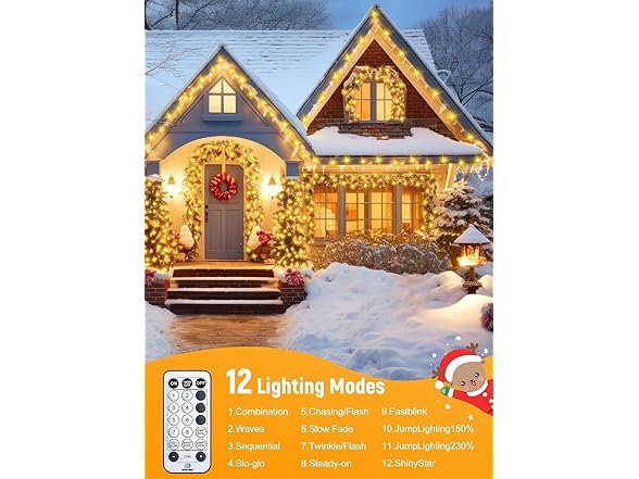 Brightown Cluster-Lights-Christmas-Tree-Lights-Outdoor, 1000 LED 50 Ft