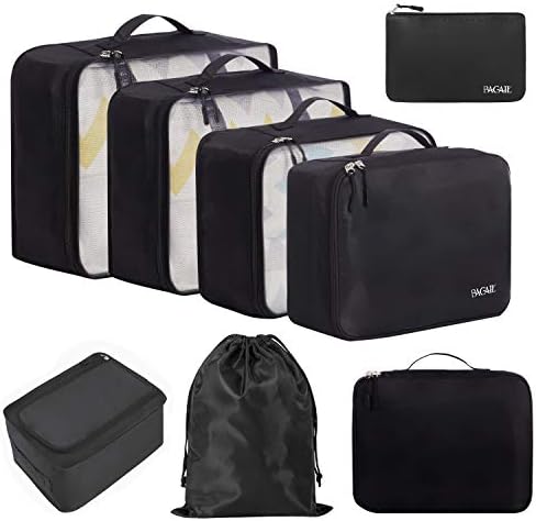 8 Pc Packing Cubes Luggage Organizers