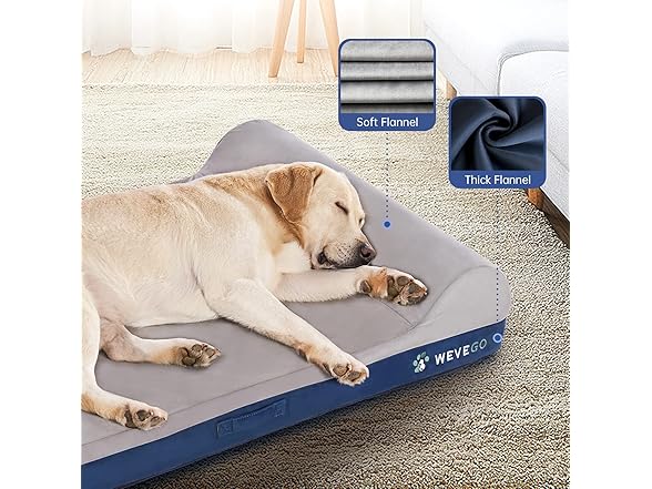 WEVEGO Orthopedic Dog Bed, Pillow Dog Be