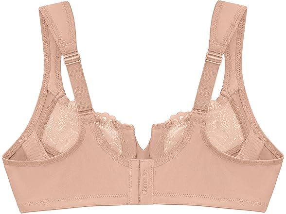 Glamorise Women Low Cut Wonderwire Lace Bra
