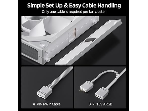 LTC CF122D 120mm Daisy-Chain Case Fan, ARGB