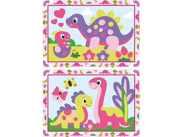 Ravensburger CreArt Junior Pink Dinosaurs Paint‑by‑Number Kit