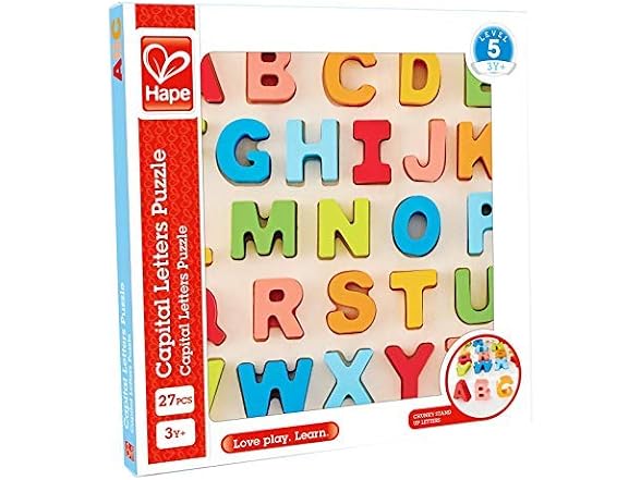 Hape Alphabet Blocks Wooden Learning Puzzle